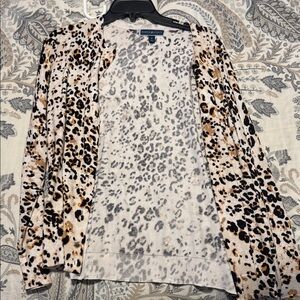 Karen Scott Animal Print Cardigan